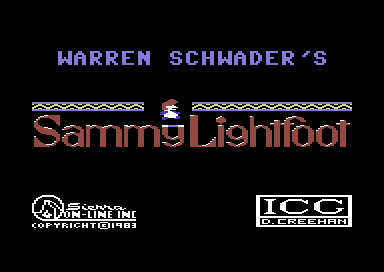 Sammy Lightfoot title screen for Commodore 64